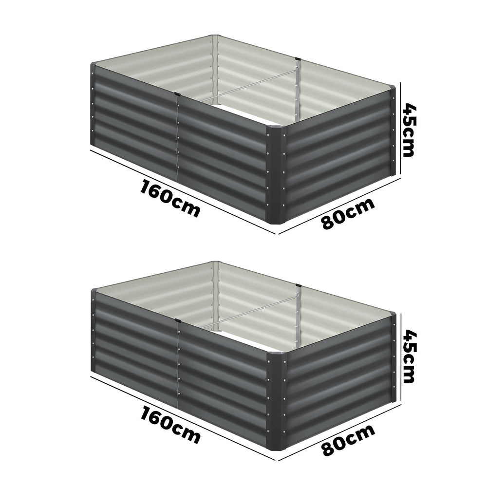 2 pcs Galvanized Steel Garden Bed - Gardening DownunderGeneral Product