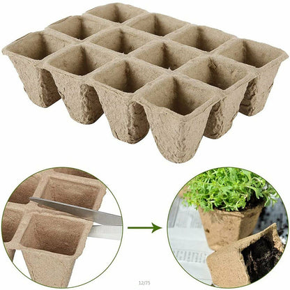 10pcs Biodegradable Seedling Trays – 12 - Hole Garden Starter - Gardening DownunderHome & Garden > Garden Tools > Gardening Tools