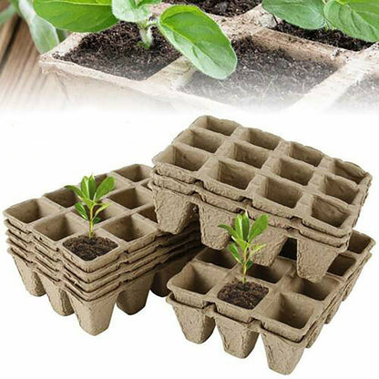 10pcs Biodegradable Seedling Trays – 12 - Hole Garden Starter - Gardening DownunderHome & Garden > Garden Tools > Gardening Tools