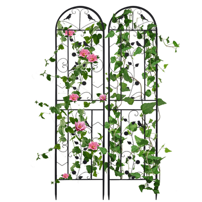 2 Pack Garden Trellis Patio Metal Wire Lattices Grid Panels for Climbing Plants - Gardening DownunderGeneral Product