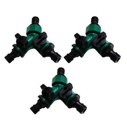 3 - Piece Garden Hose Splitter Set – 2 - Way Tap Connector with Valves - Gardening DownunderHome & Garden > Garden Tools > Gardening Tools