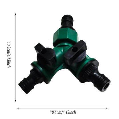 3 - Piece Garden Hose Splitter Set – 2 - Way Tap Connector with Valves - Gardening DownunderHome & Garden > Garden Tools > Gardening Tools