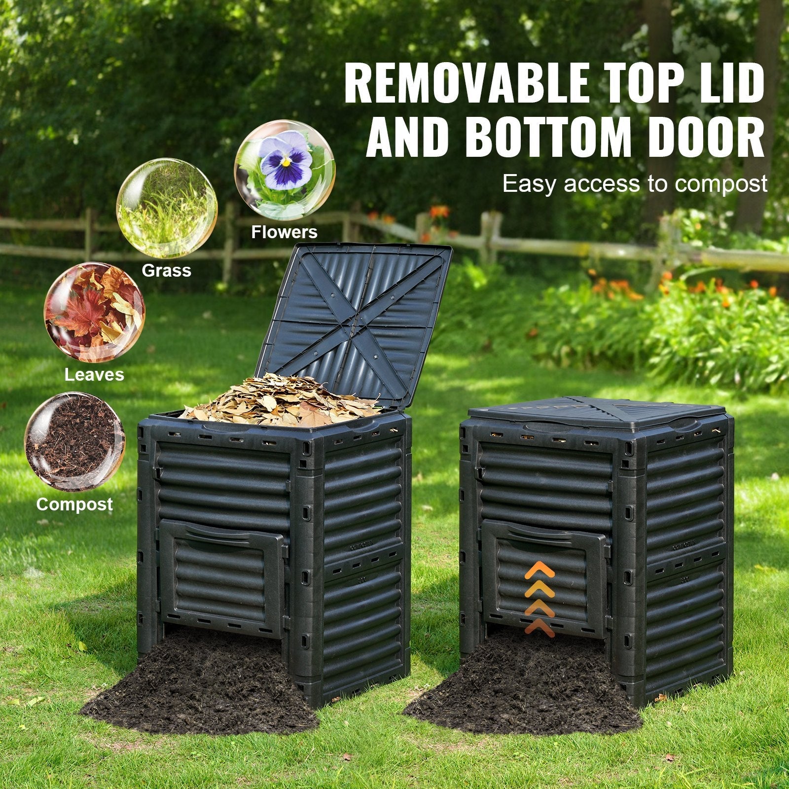 300L Outdoor Garden Compost Bin – Fast, Efficient Home Composting - Gardening DownunderHome & Garden > Garden Tools > Gardening Tools