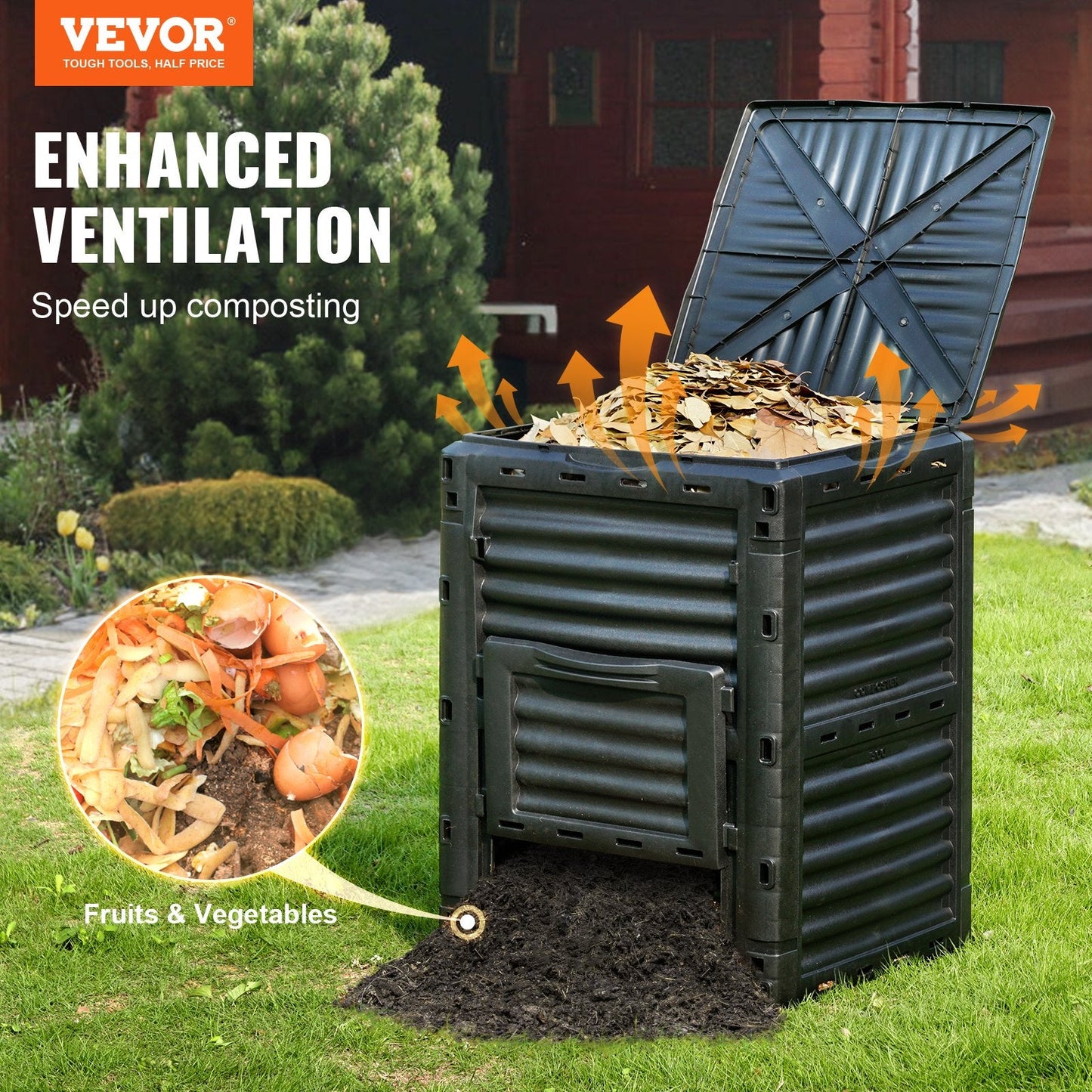 300L Outdoor Garden Compost Bin – Fast, Efficient Home Composting - Gardening DownunderHome & Garden > Garden Tools > Gardening Tools
