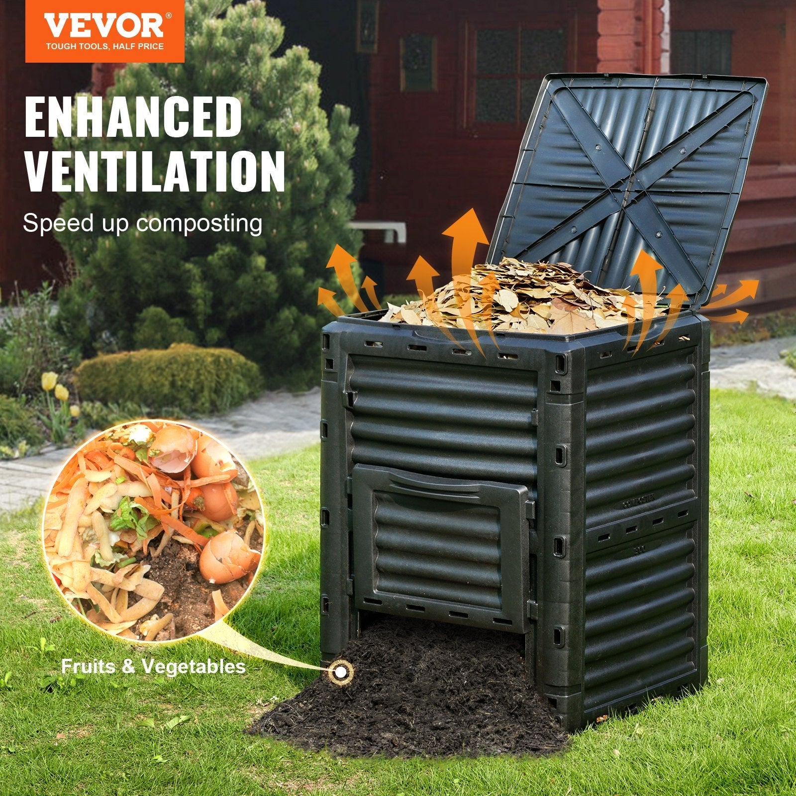 300L Outdoor Garden Compost Bin – Fast, Efficient Home Composting - Gardening DownunderHome & Garden > Garden Tools > Gardening Tools