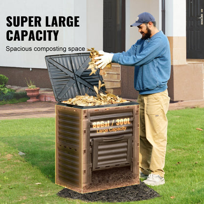 300L Outdoor Garden Compost Bin – Fast, Efficient Home Composting - Gardening DownunderHome & Garden > Garden Tools > Gardening Tools