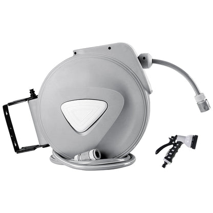 30m Retractable Hose Reel with 9 - Setting Spray Gun – Wall Mount & Auto Rewind - Gardening DownunderHome & Garden > Garden Tools > Garden Hoses