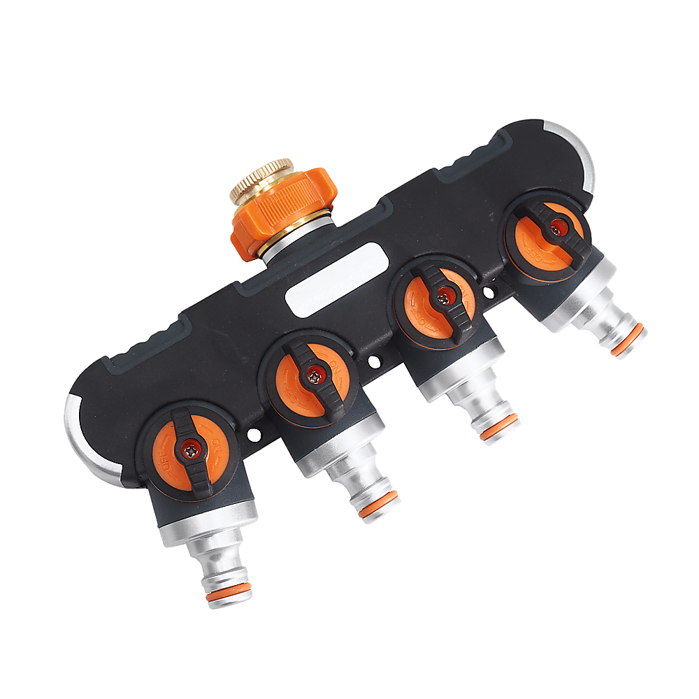 4 - Way Garden Tap Hose Splitter – Heavy - Duty TPR+ABS with Aluminium Nut - Gardening DownunderHome & Garden > Garden Tools > Gardening Accessories
