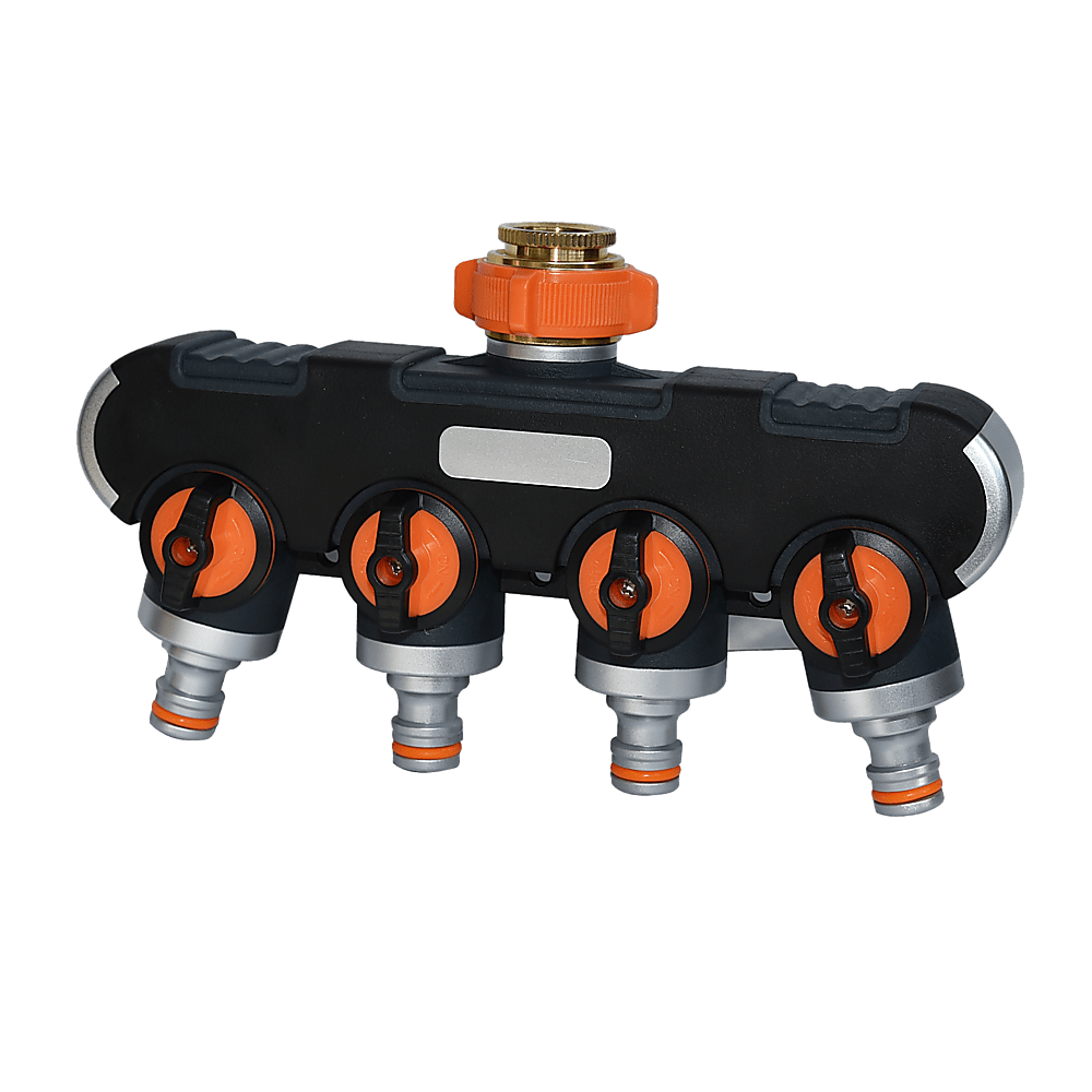 4 - Way Garden Tap Hose Splitter – Heavy - Duty TPR+ABS with Aluminium Nut - Gardening DownunderHome & Garden > Garden Tools > Gardening Accessories
