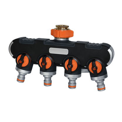 4 - Way Garden Tap Hose Splitter – Heavy - Duty TPR+ABS with Aluminium Nut - Gardening DownunderHome & Garden > Garden Tools > Gardening Accessories