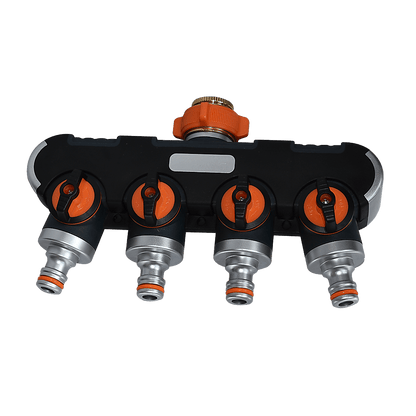 4 - Way Garden Tap Hose Splitter – Heavy - Duty TPR+ABS with Aluminium Nut - Gardening DownunderHome & Garden > Garden Tools > Gardening Accessories