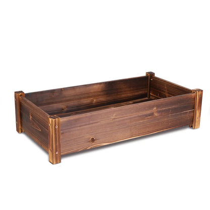 Large wooden raised garden bed for vegetables herbs and flowers