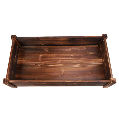 Wooden raised garden planter for patios and courtyards