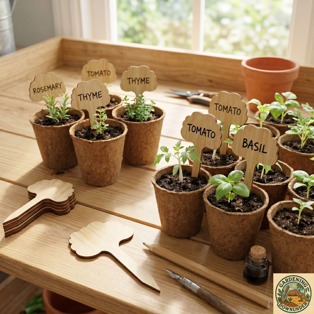 Bamboo Plant Markers 10 + Bonus Marker Pen - Gardening Downunder