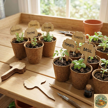 Bamboo Plant Markers 10 + Bonus Marker Pen - Gardening Downunder