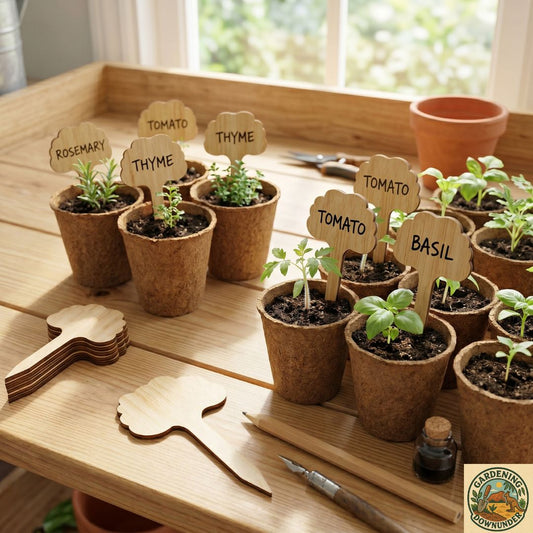 Bamboo Plant Markers 10 + Bonus Marker Pen - Gardening Downunder
