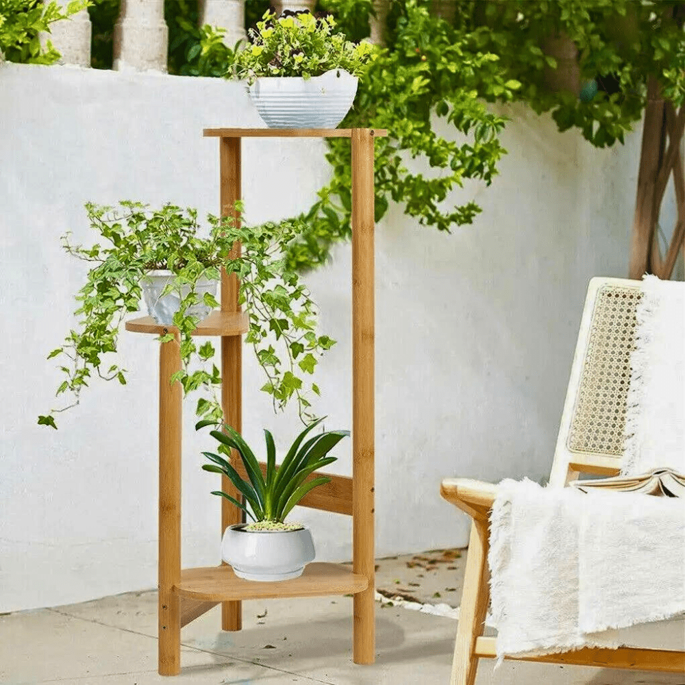 Bamboo Plant Stand – Natural & Brown - Gardening DownunderGeneral Product