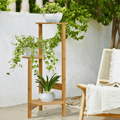 Bamboo Plant Stand – Natural & Brown - Gardening DownunderGeneral Product