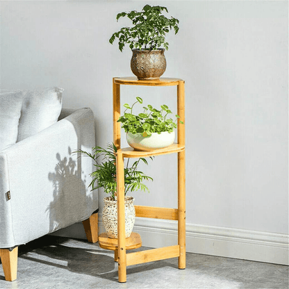 Bamboo Plant Stand – Natural & Brown - Gardening DownunderGeneral Product