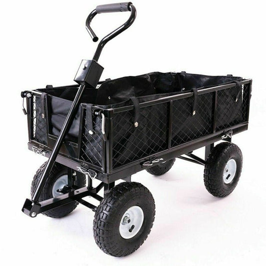 Garden Dump Rolling Mesh Cart – Heavy - Duty Steel Garden Trolley - Gardening DownunderHome & Garden > Garden Tools > Spreaders & Wheelbarrows