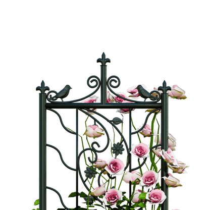 Garden Trellis Panels – 2 Pack Black Metal Iron - Gardening DownunderGeneral Product