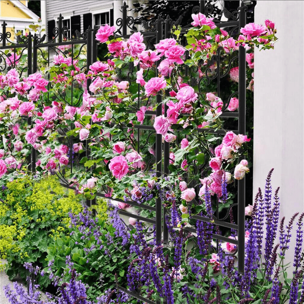Garden Trellis Panels – 2 Pack Black Metal Iron - Gardening DownunderGeneral Product