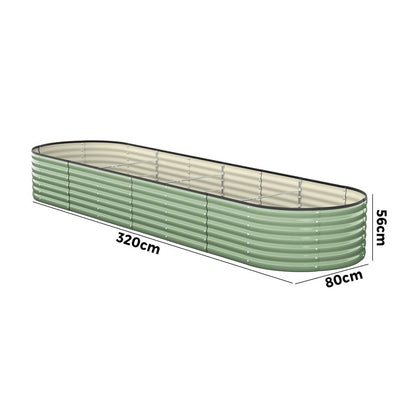 Green Galvanized Raised Garden Bed Planter Box Container - Gardening DownunderGeneral Product