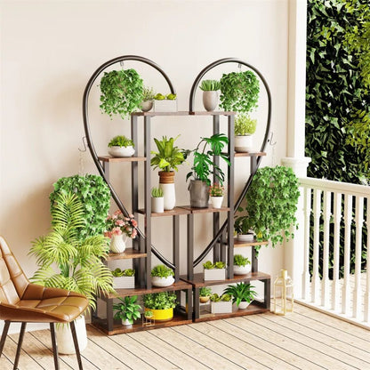 Heart Shaped Plant Shelf Holder 6 Tiers Metal Indoor Plant Stand - Gardening DownunderGeneral Product