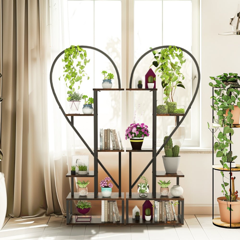 Heart Shaped Plant Shelf Holder 6 Tiers Metal Indoor Plant Stand - Gardening DownunderGeneral Product