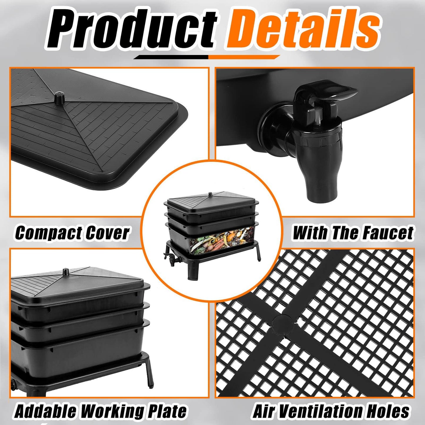 Home Worm Farm Composting System – Indoor & Outdoor Worm Bin - Gardening DownunderHome & Garden > Garden Tools > Gardening Accessories
