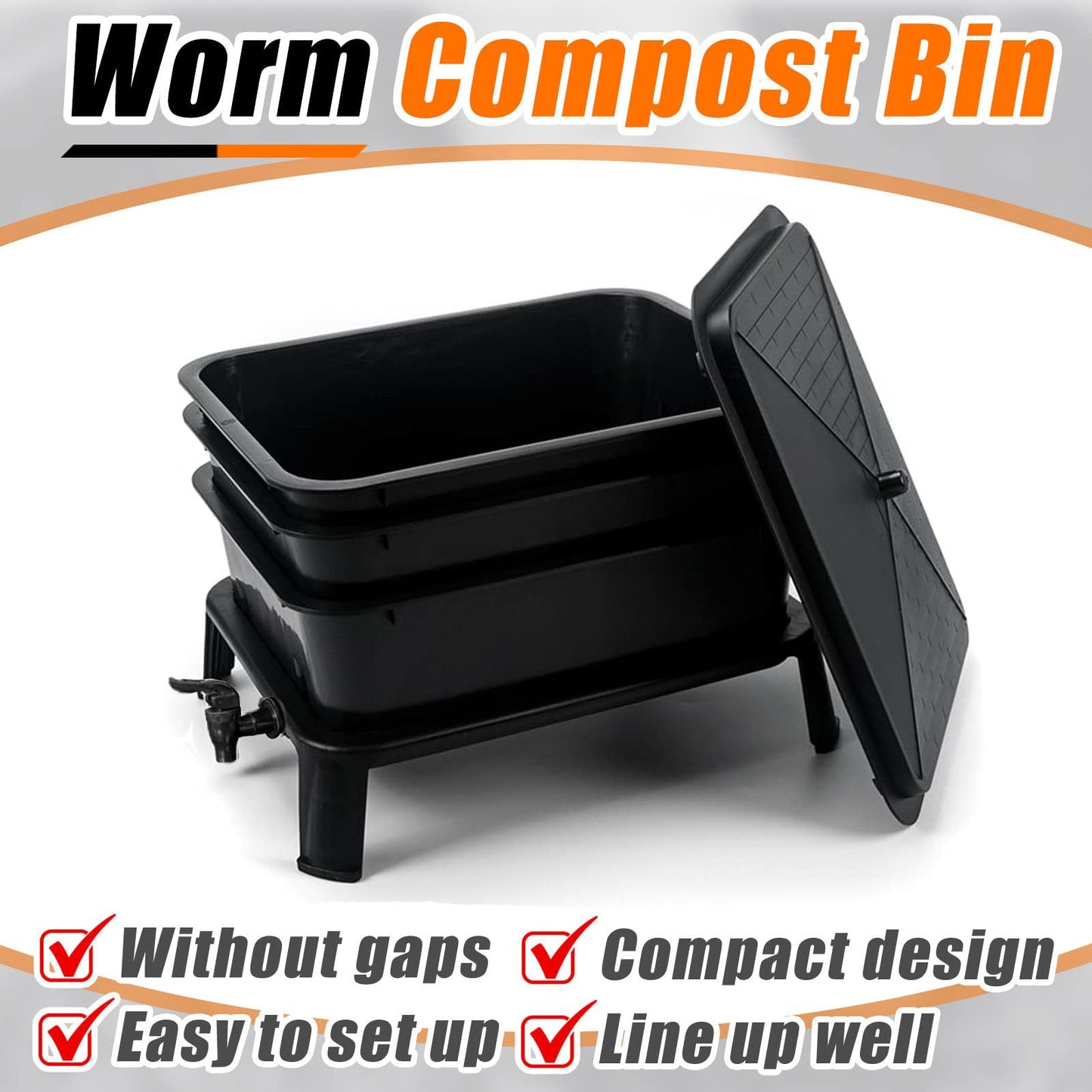 Home Worm Farm Composting System – Indoor & Outdoor Worm Bin - Gardening DownunderHome & Garden > Garden Tools > Gardening Accessories