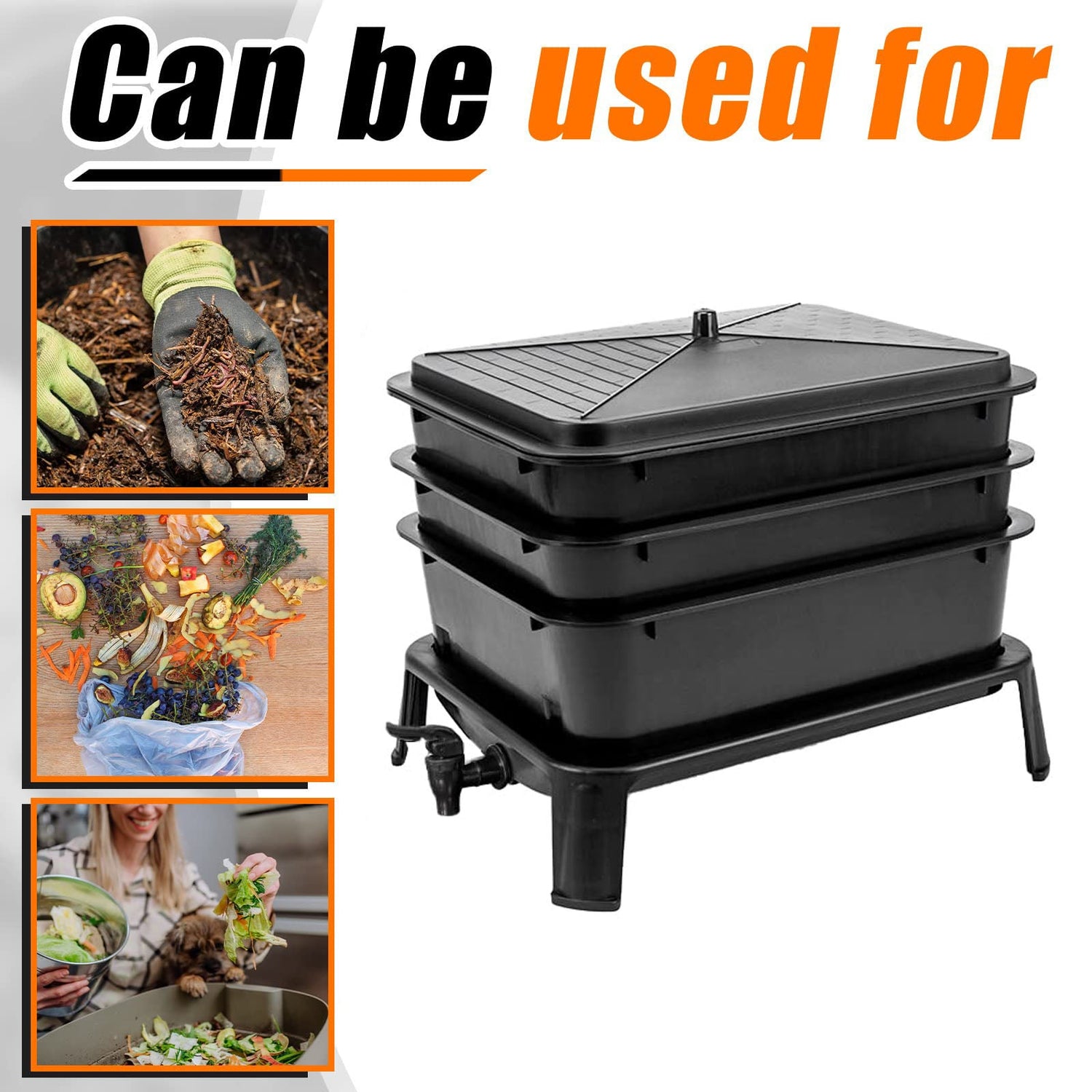 Home Worm Farm Composting System – Indoor & Outdoor Worm Bin - Gardening DownunderHome & Garden > Garden Tools > Gardening Accessories