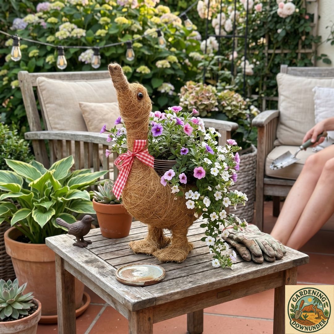 Natural Fibre Goose Planter - Gardening Downunder