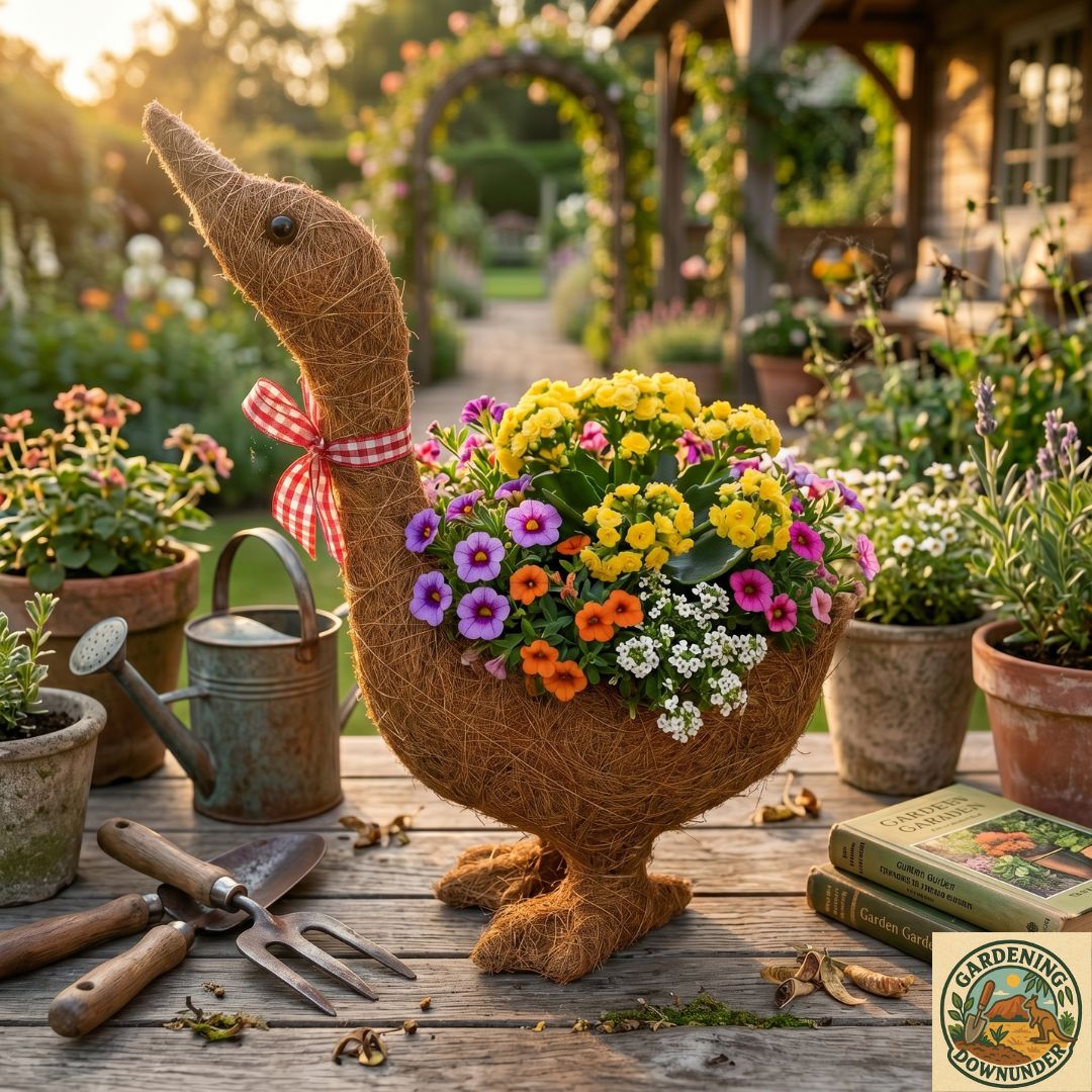 Natural Fibre Goose Planter - Gardening Downunder
