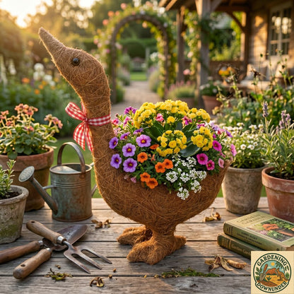 Natural Fibre Goose Planter - Gardening Downunder