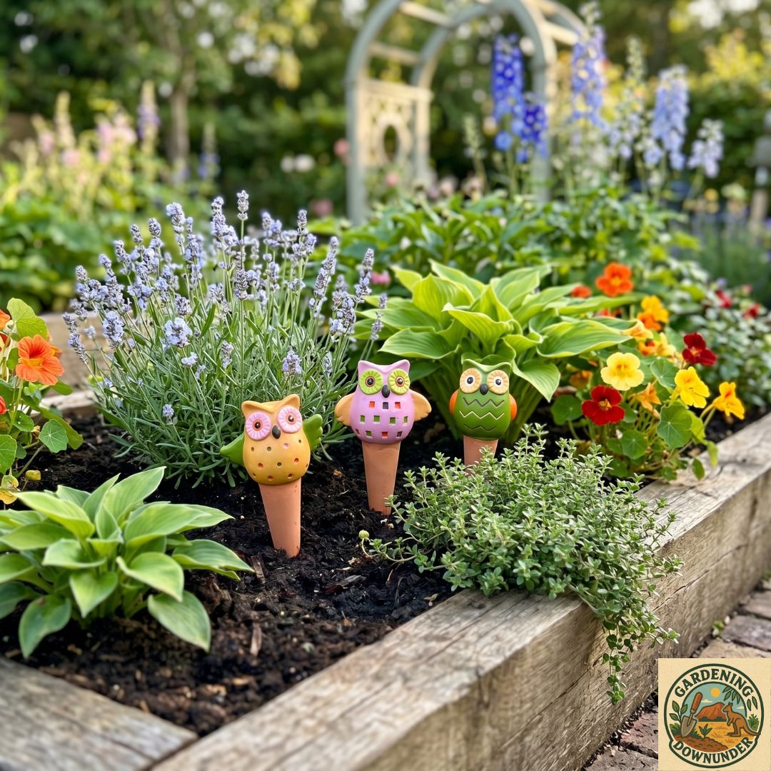 Owl Clay Watering Spikes - Gardening Downunder