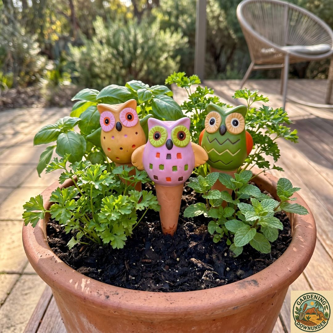 Owl Clay Watering Spikes - Gardening Downunder