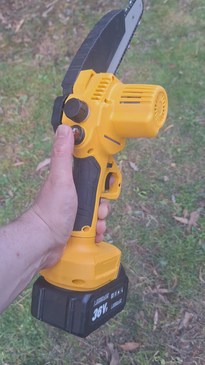 8 Inch One-Handed Mini Electric Chainsaw – 3500W Cordless Tree Cutter