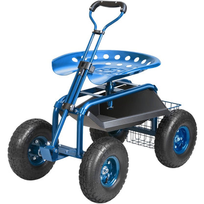 Rolling Garden Cart with Swivel Seat and Storage - Gardening DownunderGeneral Product