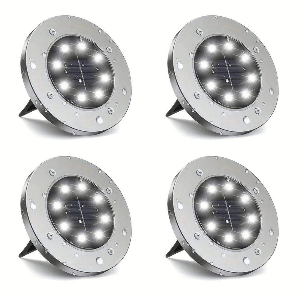 Solar LED Underground Garden Light – Stainless Steel Warm White - Gardening Downunder3PL Product