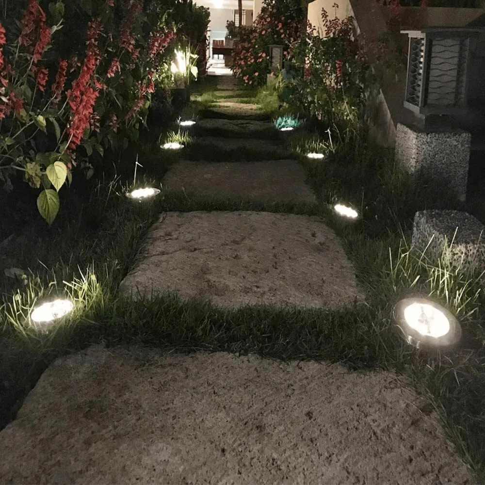 Solar LED Underground Garden Light – Stainless Steel Warm White - Gardening Downunder3PL Product
