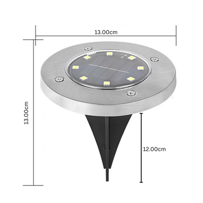 Solar LED Underground Garden Light – Stainless Steel Warm White - Gardening Downunder3PL Product