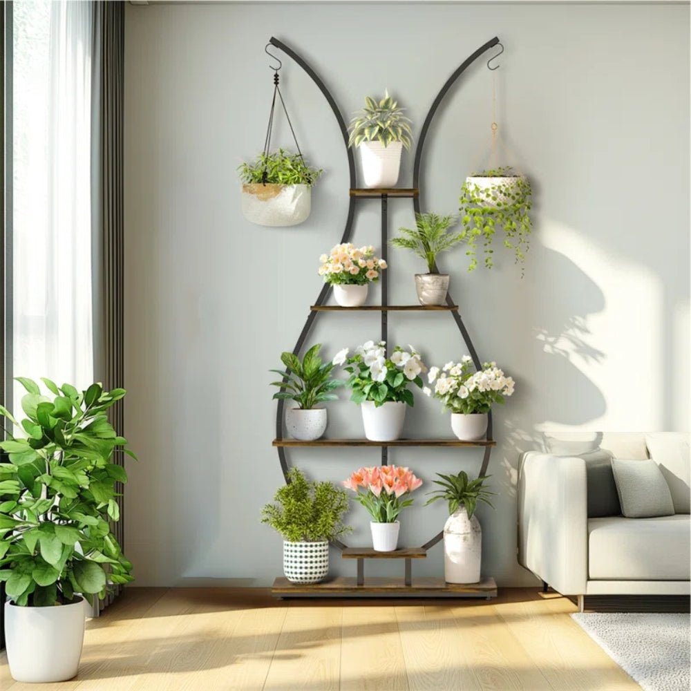 Vase Shaped Plant Stand – Multi - Tier Black - Gardening DownunderGeneral Product