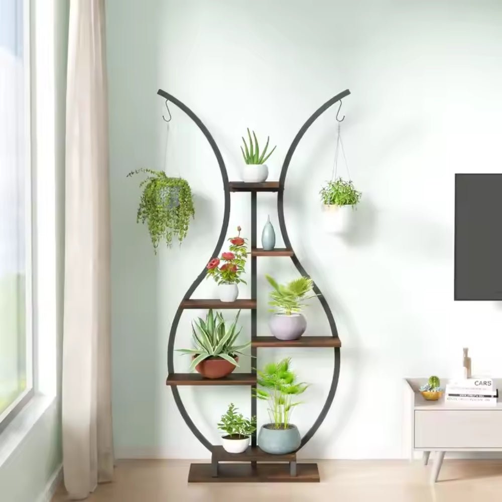 Vase Shaped Plant Stand – Multi - Tier Black - Gardening DownunderGeneral Product