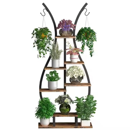 Vase Shaped Plant Stand – Multi - Tier Black - Gardening DownunderGeneral Product