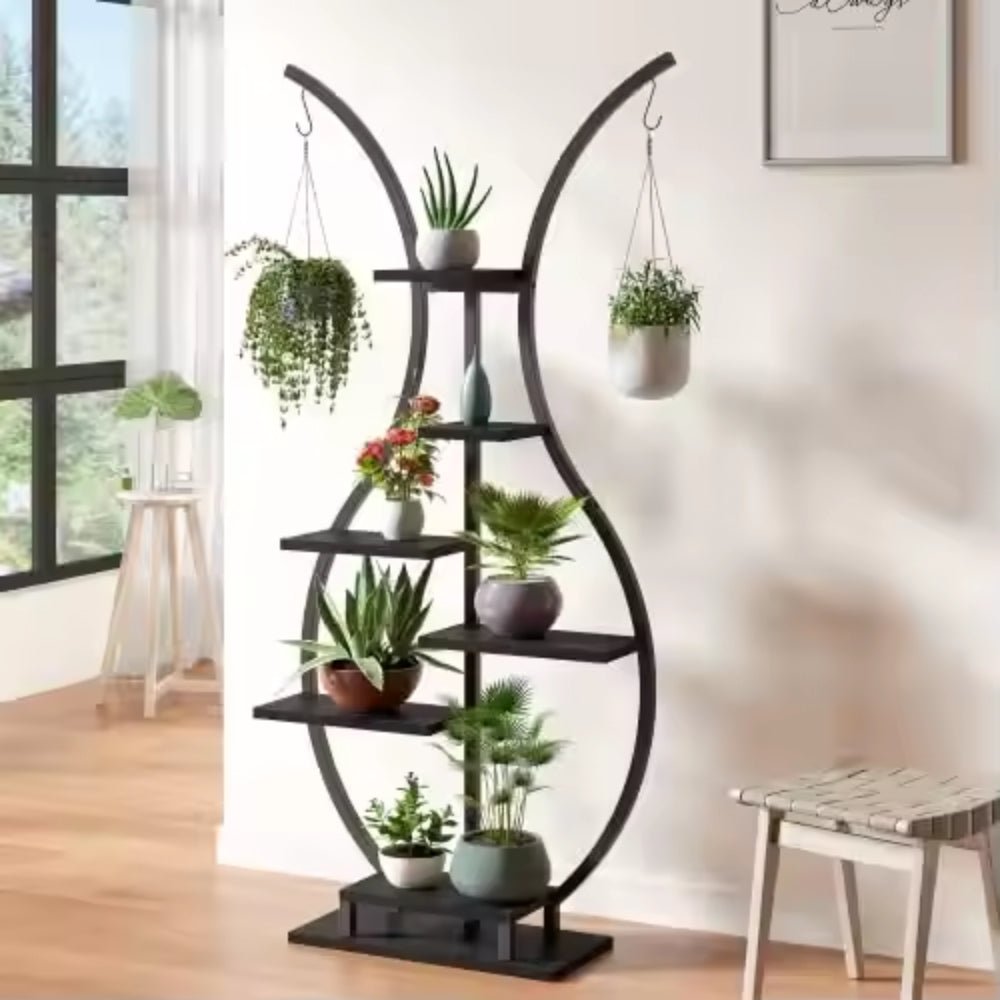 Vase Shaped Plant Stand – Multi - Tier Black - Gardening DownunderGeneral Product