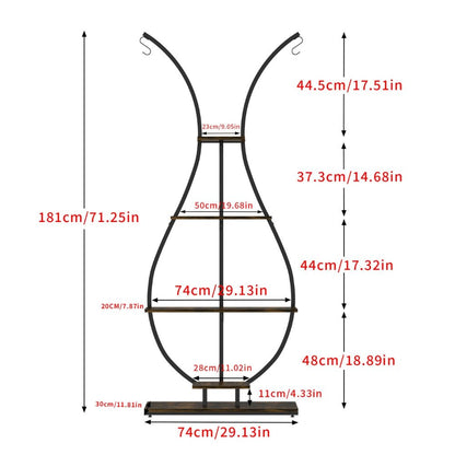 Vase Shaped Plant Stand – Multi - Tier Black - Gardening DownunderGeneral Product